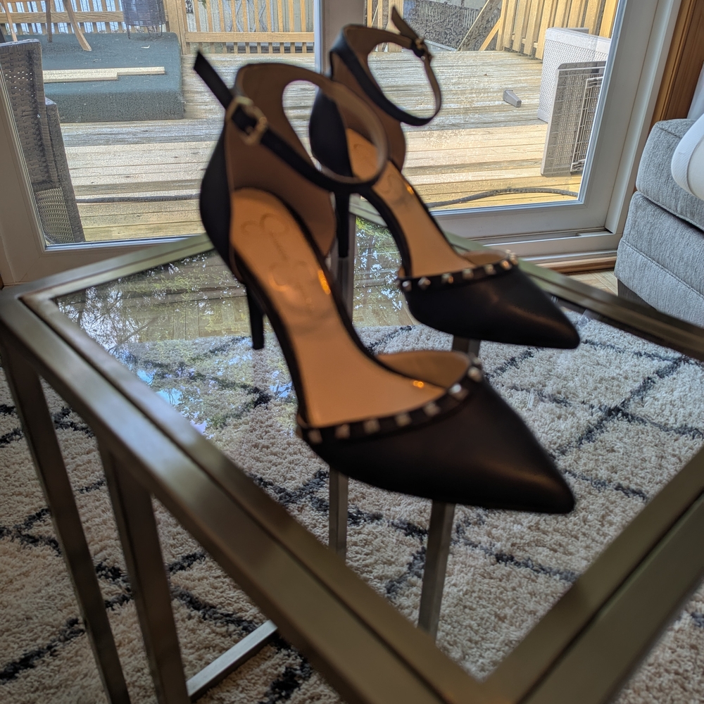 Jessica Simpson Black Studded Heels